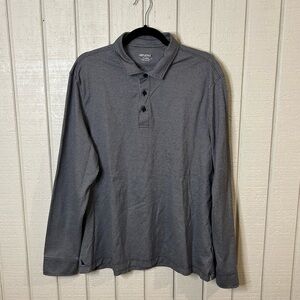Untuckit Damaschino Diamond Birdseye Long Sleeve Polo, size XL.
